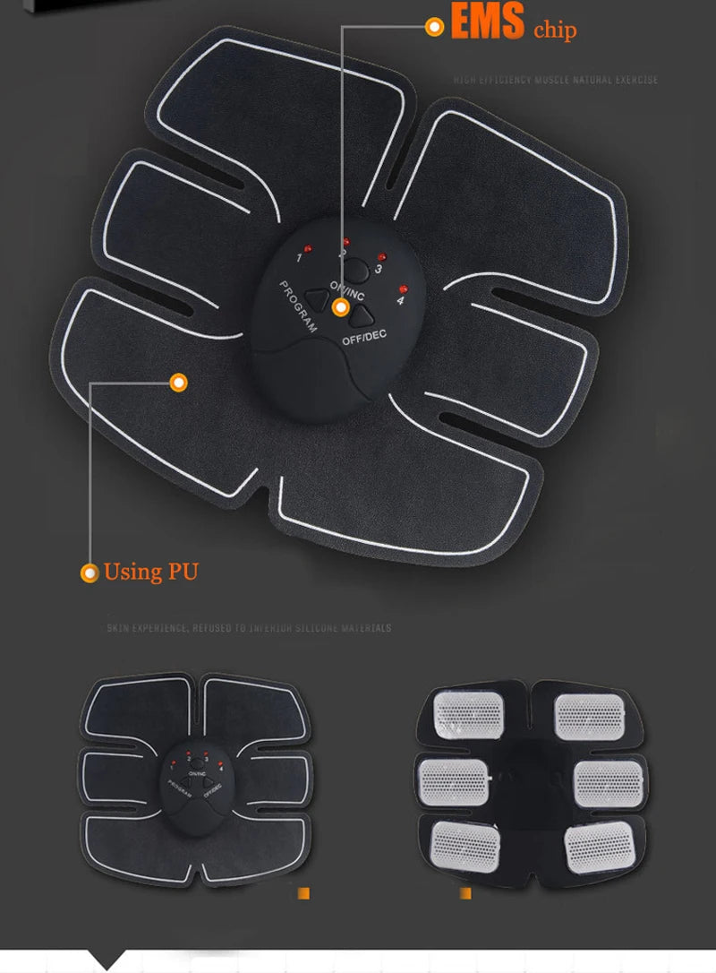 Electric Wireless Muscle Stimulator, Ems, Buttocks, Hips, Trainer, Abdomen, ABS, Stimulator, Fitness, Body Slimming Massager