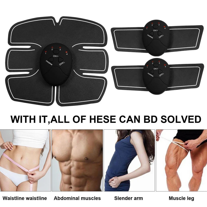 Electric Wireless Muscle Stimulator, Ems, Buttocks, Hips, Trainer, Abdomen, ABS, Stimulator, Fitness, Body Slimming Massager